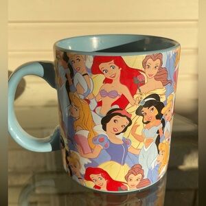 Disney princess collage 20 oz ceramic porcelain coffee mug Ariel belle jasmine